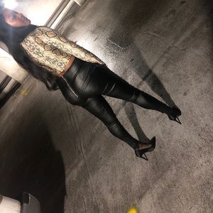 Leather High waisted leggings